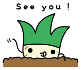 Cute Green onion sticker #8123299
