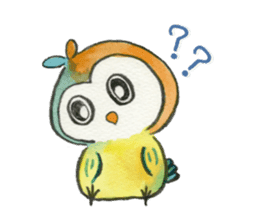 very cute owl sticker #8123301