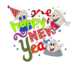 Trio in New Year sticker #8123820