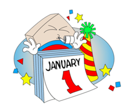 Trio in New Year sticker #8123823