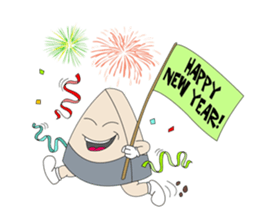 Trio in New Year sticker #8123826