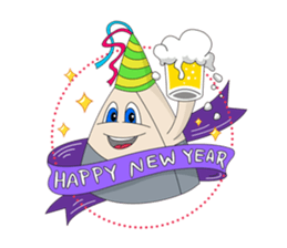 Trio in New Year sticker #8123851