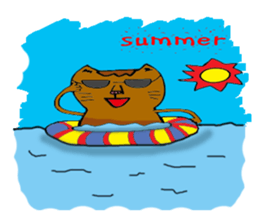 Funny thumbcat family sticker #8124645