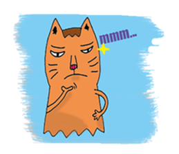 Funny thumbcat family sticker #8124652