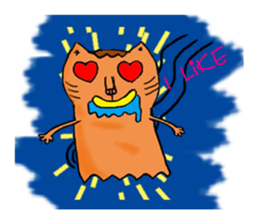 Funny thumbcat family sticker #8124659