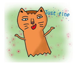 Funny thumbcat family sticker #8124661