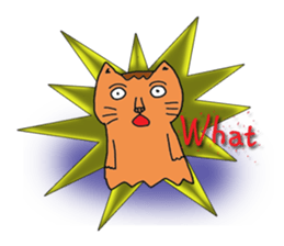 Funny thumbcat family sticker #8124664