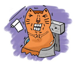 Funny thumbcat family sticker #8124666