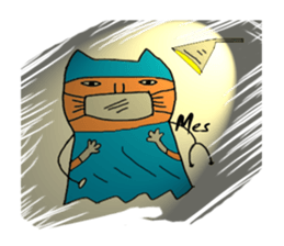 Funny thumbcat family sticker #8124667
