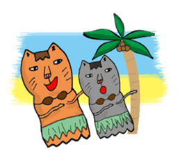 Funny thumbcat family sticker #8124679