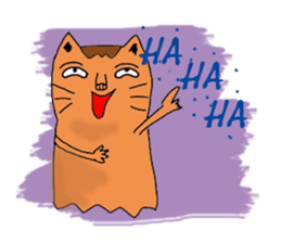 Funny thumbcat family sticker #8124681