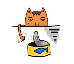 Funny thumbcat family sticker #8124682