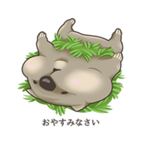 Wombacho and green grass sticker #8124789