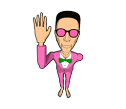 Pink uncle doll 2 sticker #8126004