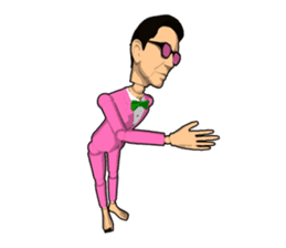 Pink uncle doll 2 sticker #8126005