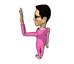 Pink uncle doll 2 sticker #8126024