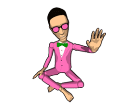 Pink uncle doll 2 sticker #8126038