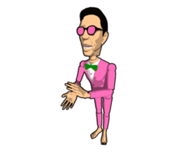 Pink uncle doll 2 sticker #8126039