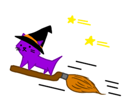 ghost and cat and pumpkin and ,,, sticker #8127928