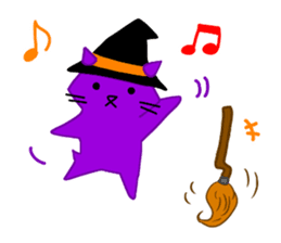 ghost and cat and pumpkin and ,,, sticker #8127929