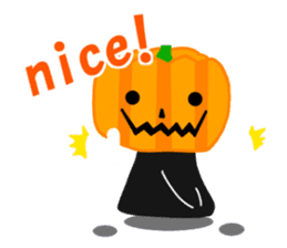ghost and cat and pumpkin and ,,, sticker #8127932