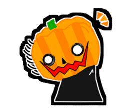 ghost and cat and pumpkin and ,,, sticker #8127954