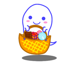 ghost and cat and pumpkin and ,,, sticker #8127957