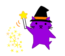 ghost and cat and pumpkin and ,,, sticker #8127959