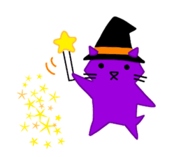 ghost and cat and pumpkin and ,,, sticker #8127959