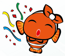 Clownfish-sea life sticker #8129805