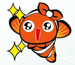 Clownfish-sea life sticker #8129806