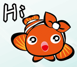 Clownfish-sea life sticker #8129810