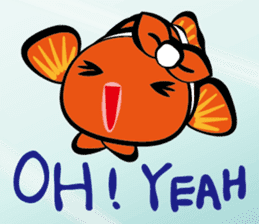 Clownfish-sea life sticker #8129811