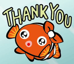 Clownfish-sea life sticker #8129814