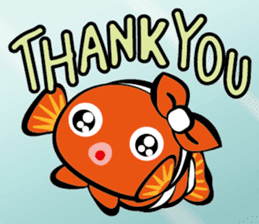 Clownfish-sea life sticker #8129814