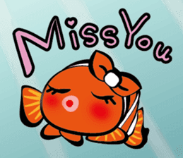 Clownfish-sea life sticker #8129817