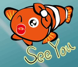 Clownfish-sea life sticker #8129819