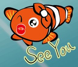 Clownfish-sea life sticker #8129819