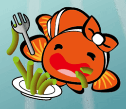 Clownfish-sea life sticker #8129820