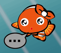 Clownfish-sea life sticker #8129822