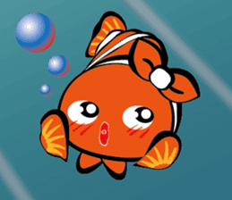 Clownfish-sea life sticker #8129823