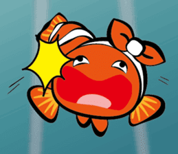 Clownfish-sea life sticker #8129824