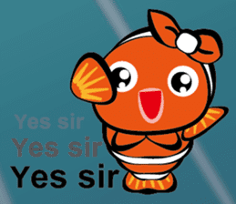 Clownfish-sea life sticker #8129826