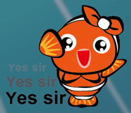 Clownfish-sea life sticker #8129826