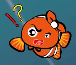 Clownfish-sea life sticker #8129827