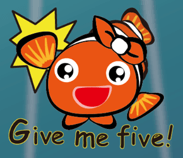 Clownfish-sea life sticker #8129828