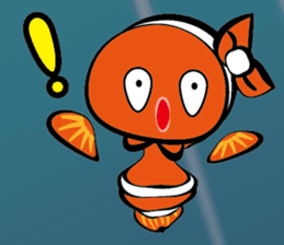 Clownfish-sea life sticker #8129829