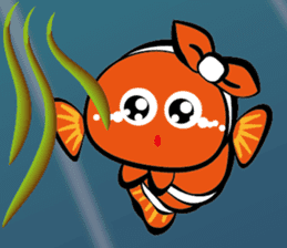 Clownfish-sea life sticker #8129830