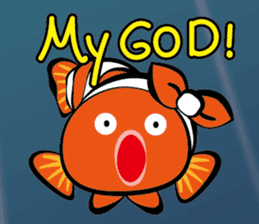 Clownfish-sea life sticker #8129833