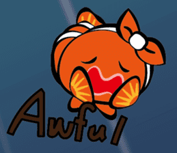 Clownfish-sea life sticker #8129834